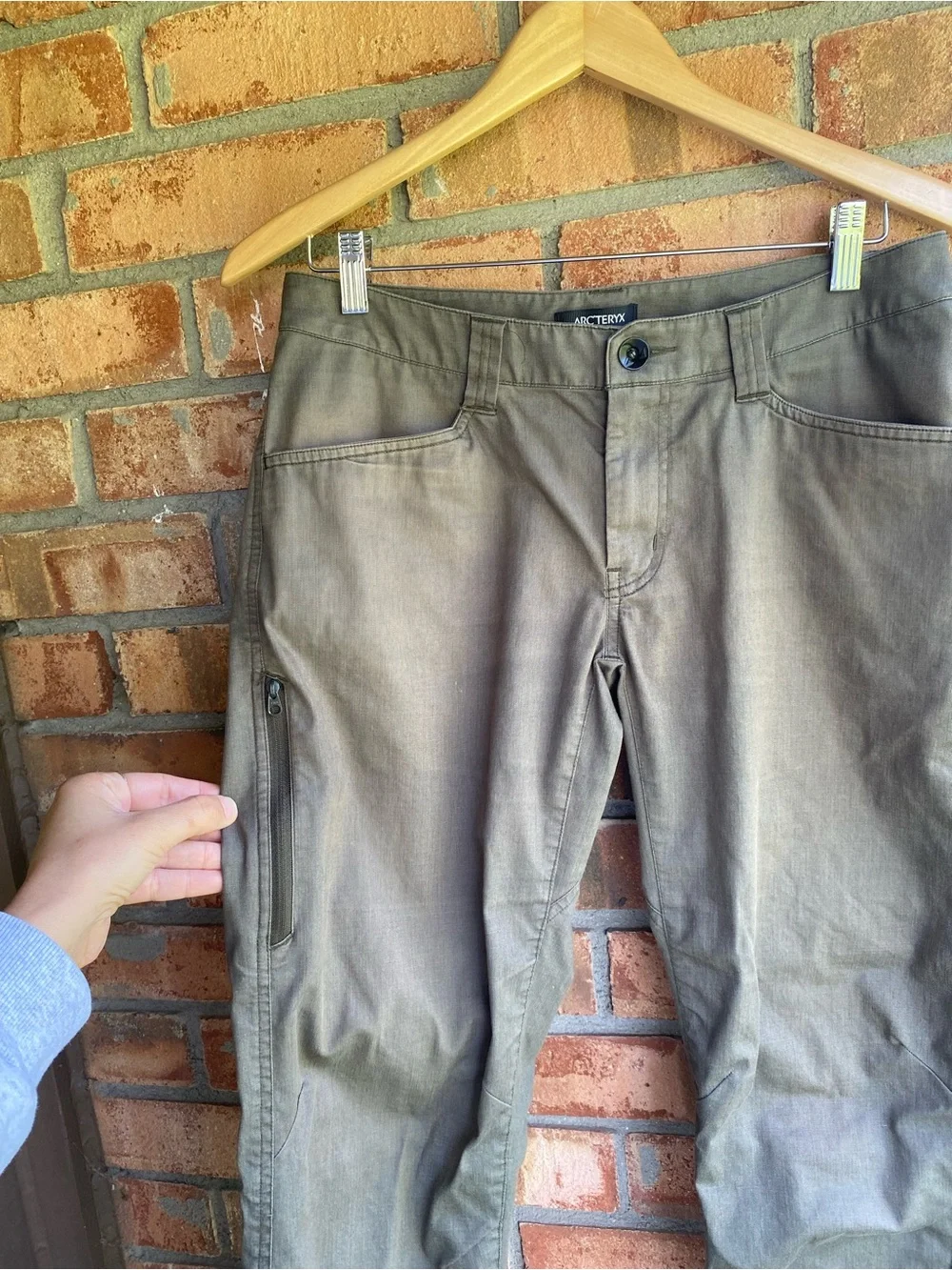 Arc'teryx A2B Commuter Pants Cotton Blend Khaki Olive Green Men's 32 Waist